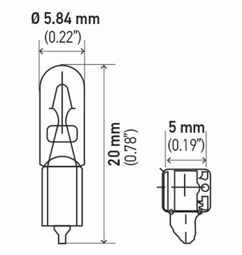 HELLA 2721TB 2721 12V 12W W2x4.6d T15 Bulbs Pair