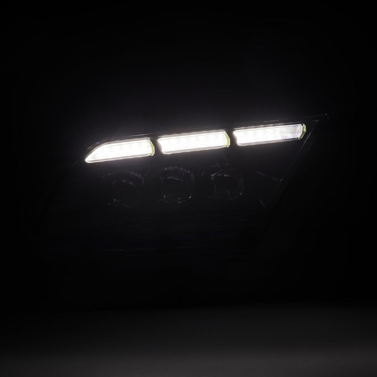 AlphaRex 880488 13-14 Ford Mustang NOVA LED Projector Headlights Alpha-Black with Activation Light & Sequential Signal / Switchback DRL