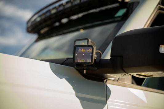 DV8 Offroad 2021 Ford Bronco A Pillar Dual Light Pod Drop Mounts - #LBBR-08