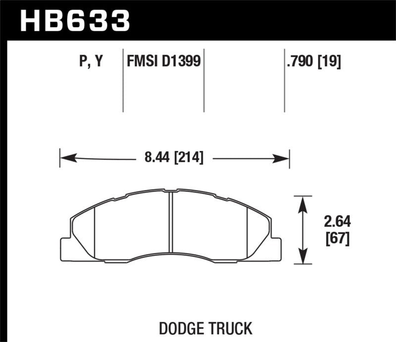Hawk Performance HB633Y.790 LTS Light Truck and SUV Street Brake Pads