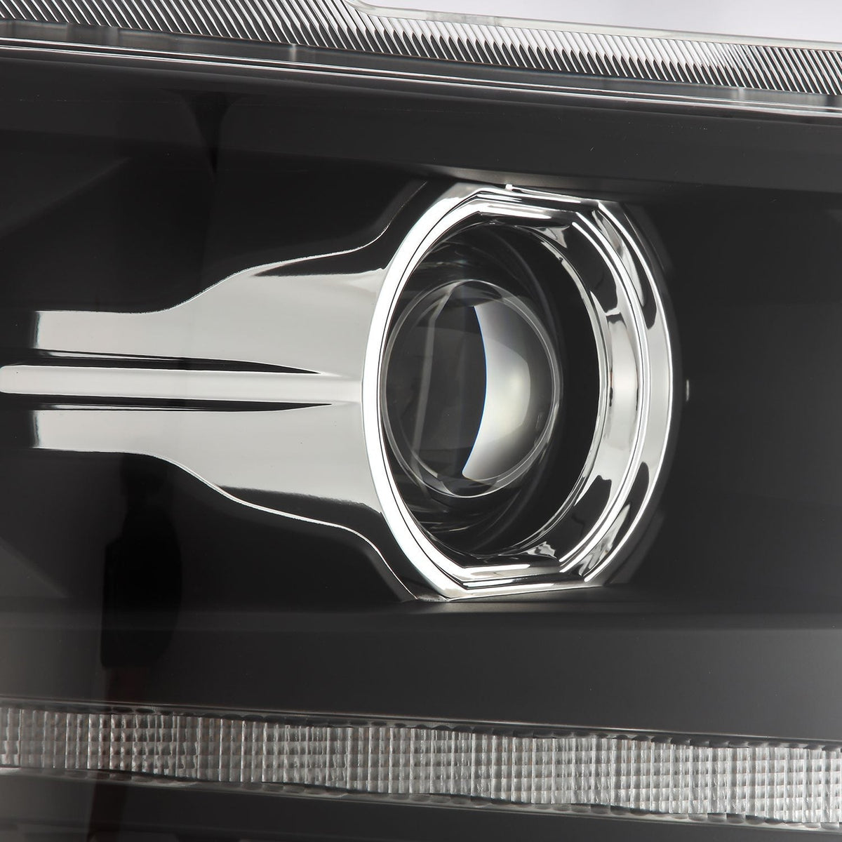 AlphaRex 880242 04-15 Chevrolet 1500 HD LUXX-Series LED Projector Headlights Black with Activation Light/Sequential Signal