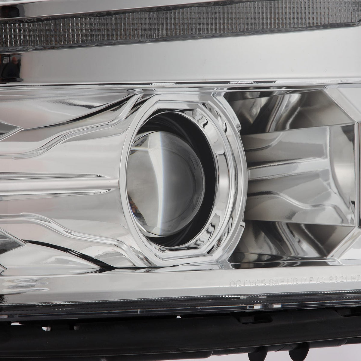 AlphaRex 880243 04-15 Chevrolet 1500 HD LUXX LED Projector Headlights Chrome with Sequential Activation Light / Sequential Signal