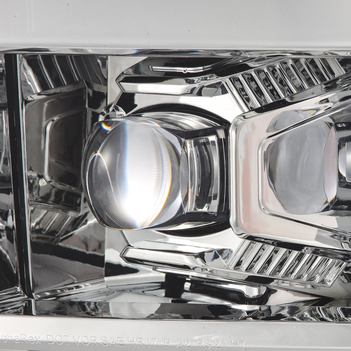 AlphaRex 880240 04-15 Chevrolet 1500 HD NOVA-Series LED Projector Headlights Chrome with Activation Light/Sequential Signal & Switchback DRL