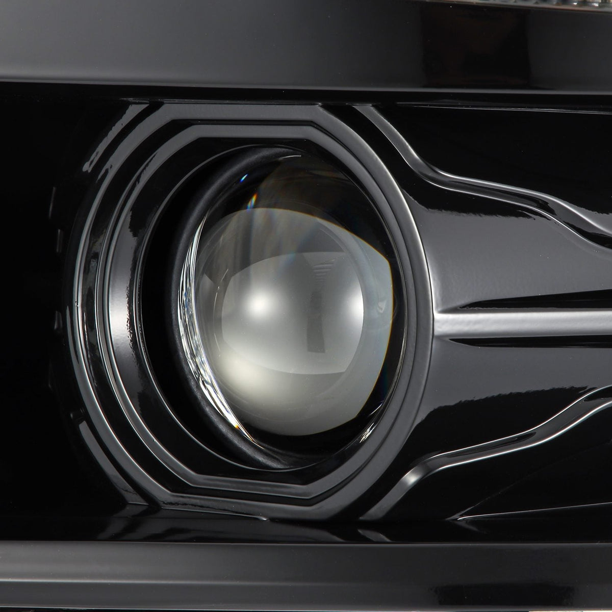 AlphaRex 880247 14-15 Chevrolet 1500 PRO-Series Projector Headlights, Alpha-Black with Sequential Signal & DRL