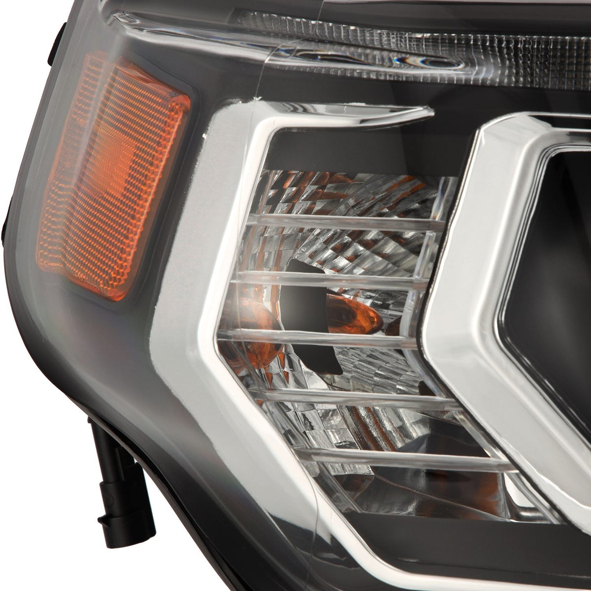 AlphaRex 880814 14-22 Toyota 4Runner PRO-Series Projector Headlights Black with Sequential Signal + DRL