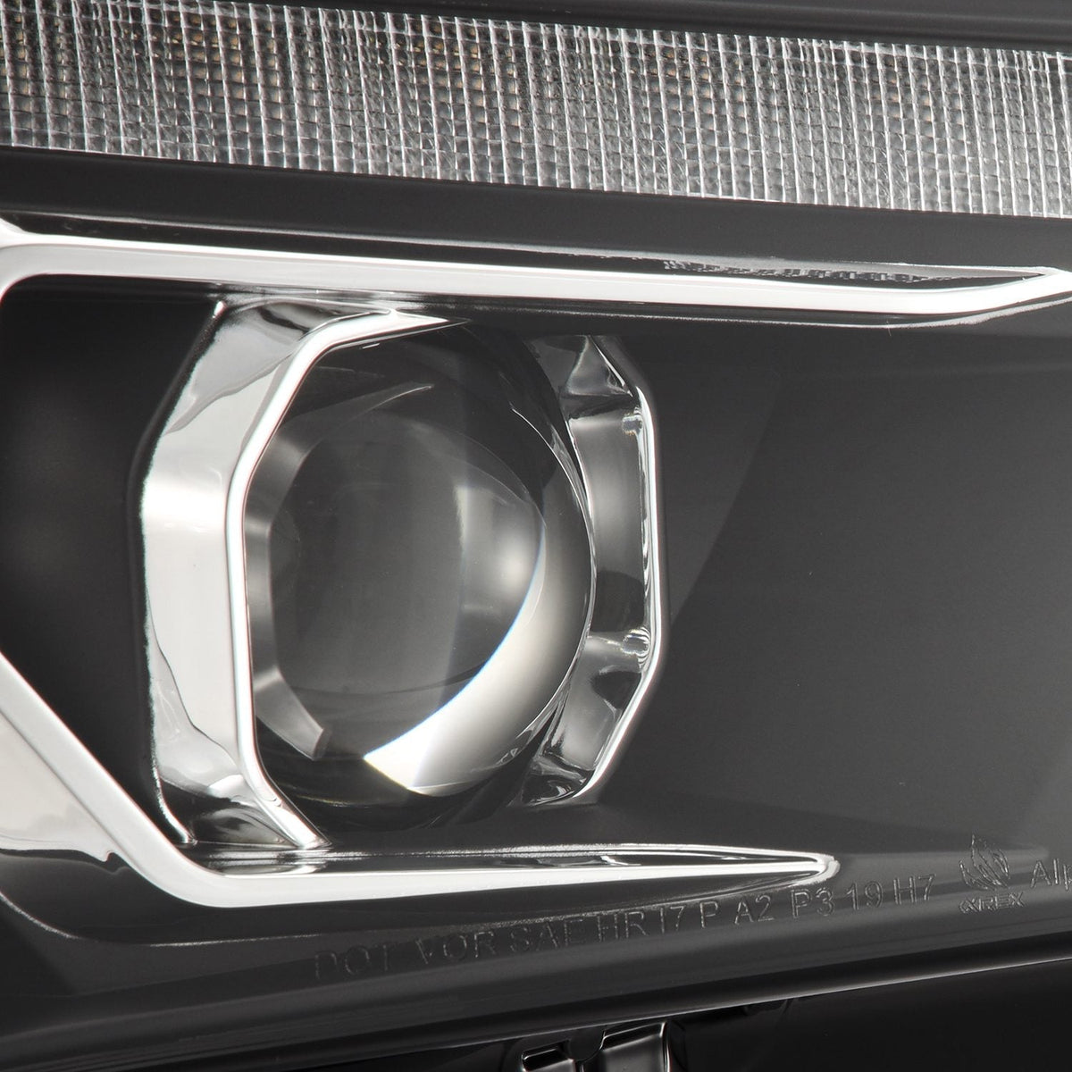 AlphaRex 880814 14-22 Toyota 4Runner PRO-Series Projector Headlights Black with Sequential Signal + DRL