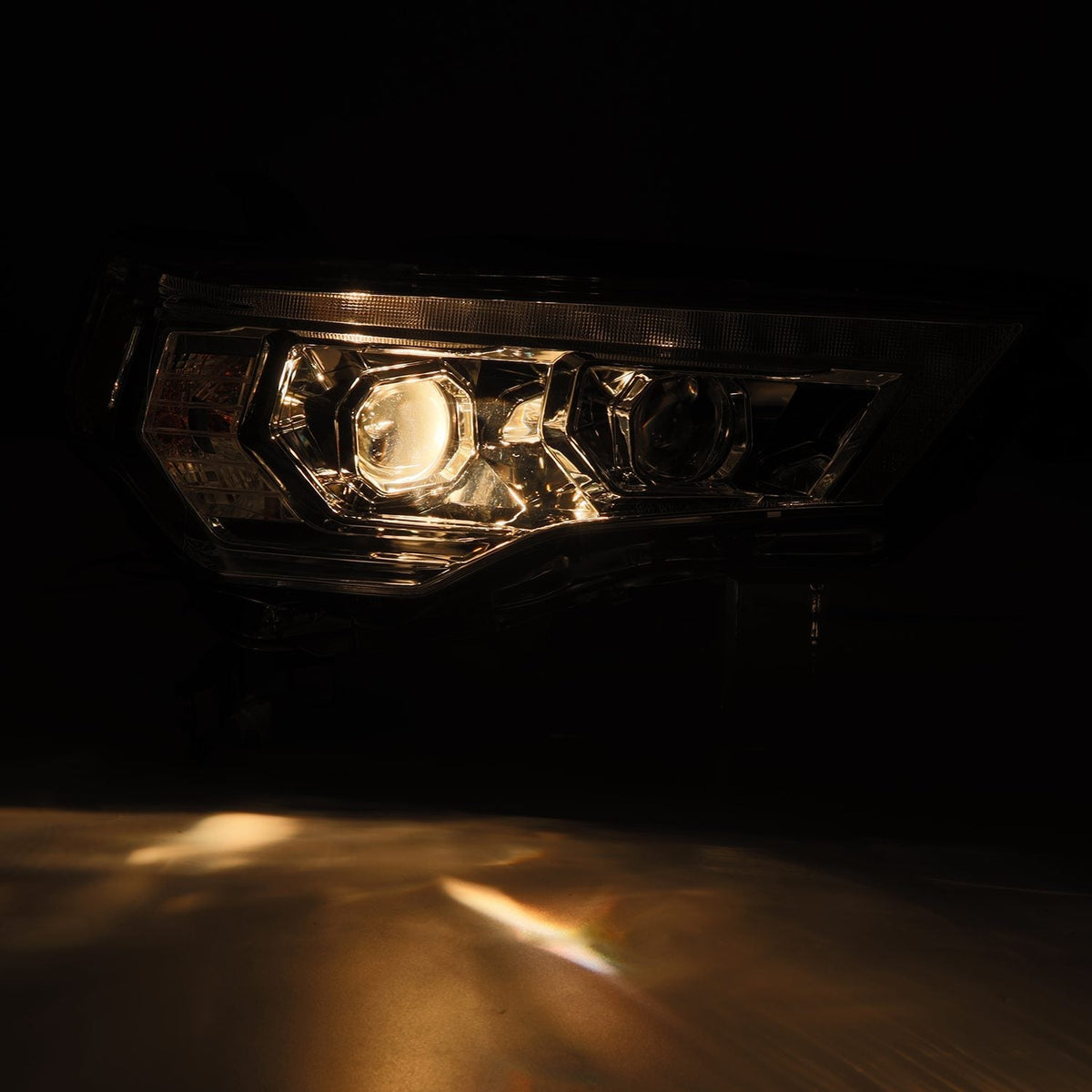 AlphaRex 880815 14-22 Toyota 4Runner PRO-Series Projector Headlights Black with Sequential Signal + DRL