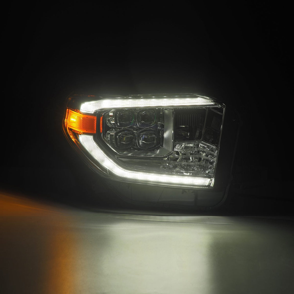 AlphaRex 880831 14-21 Toyota Tundra NOVA LED Projector Headlights Chrome with Activation Light & Sequential Signal + Switchback DRL