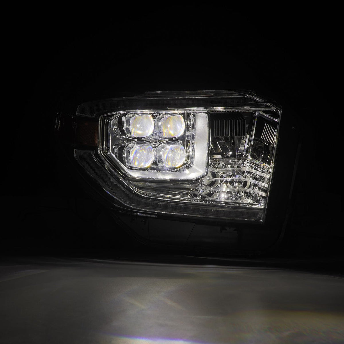 AlphaRex 880831 14-21 Toyota Tundra NOVA LED Projector Headlights Chrome with Activation Light & Sequential Signal + Switchback DRL