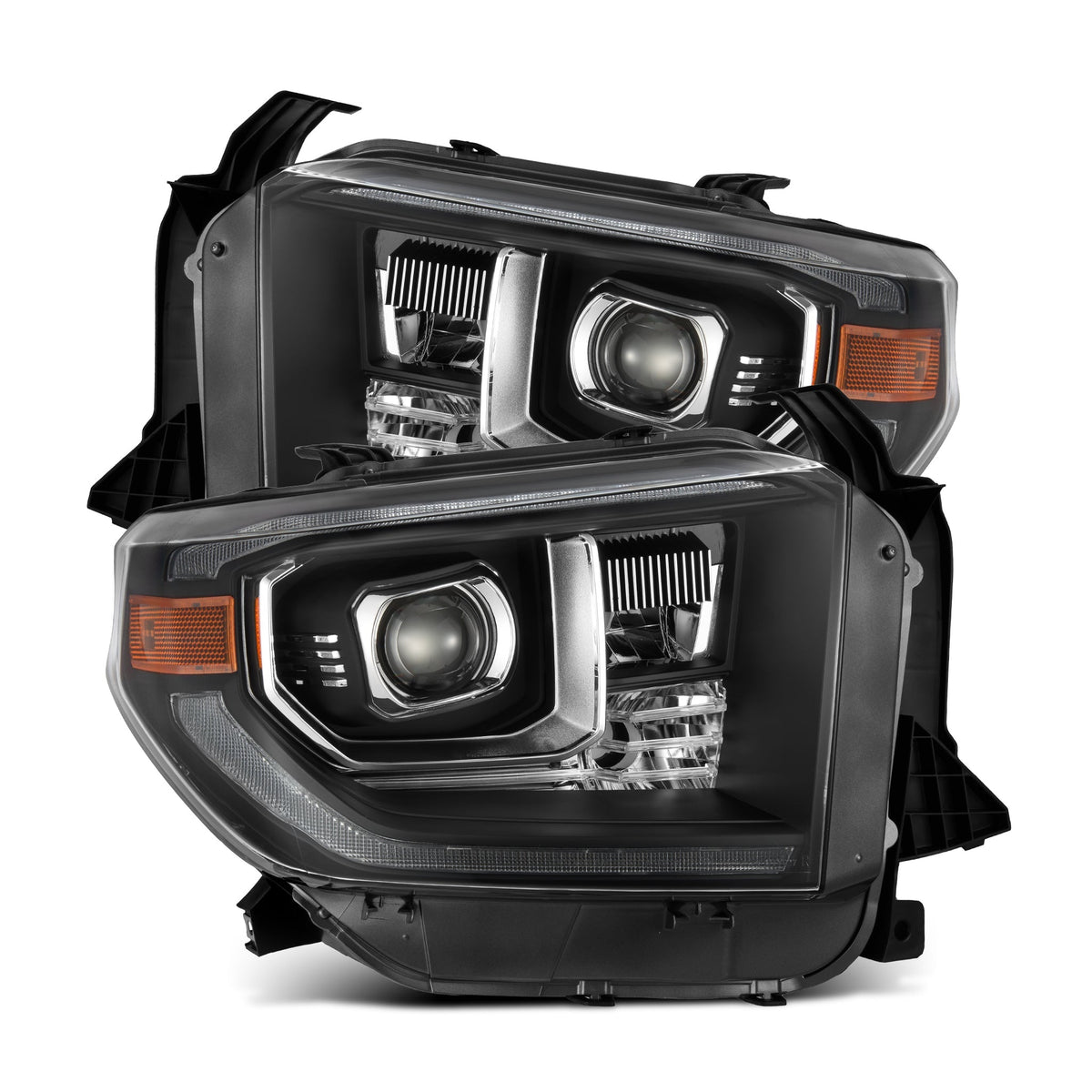 AlphaRex 880840 14-21 Toyota Tundra PRO-Series Projector Headlights Black with Sequential Signal + DRL