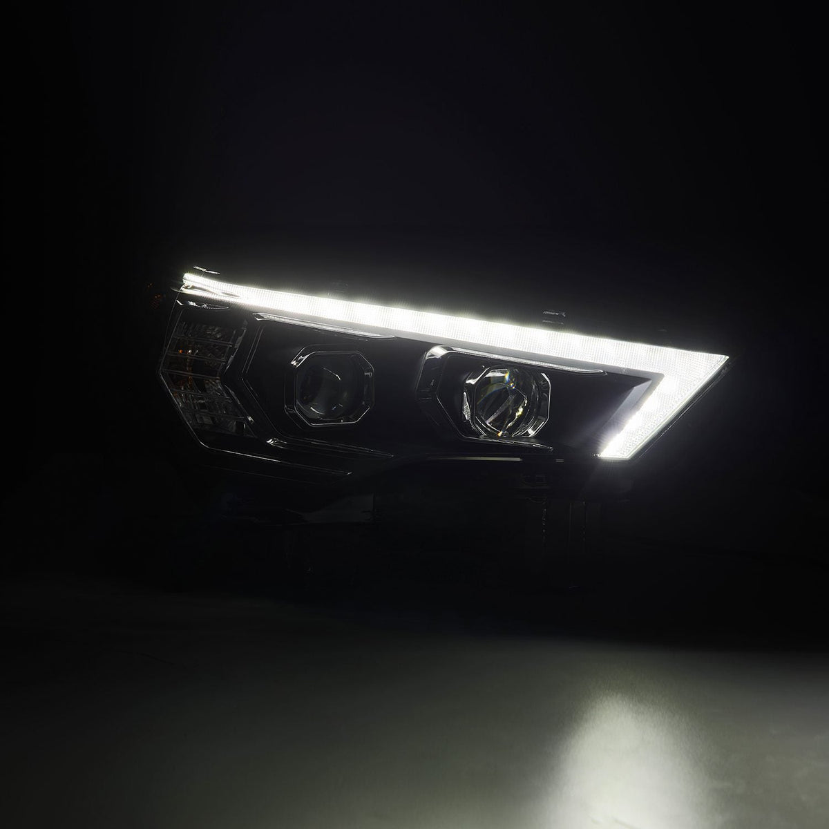 AlphaRex 880811 14-22 Toyota 4Runner LUXX-Series LED Projector Headlights Black with Activation Light & Sequential Signal + DRL
