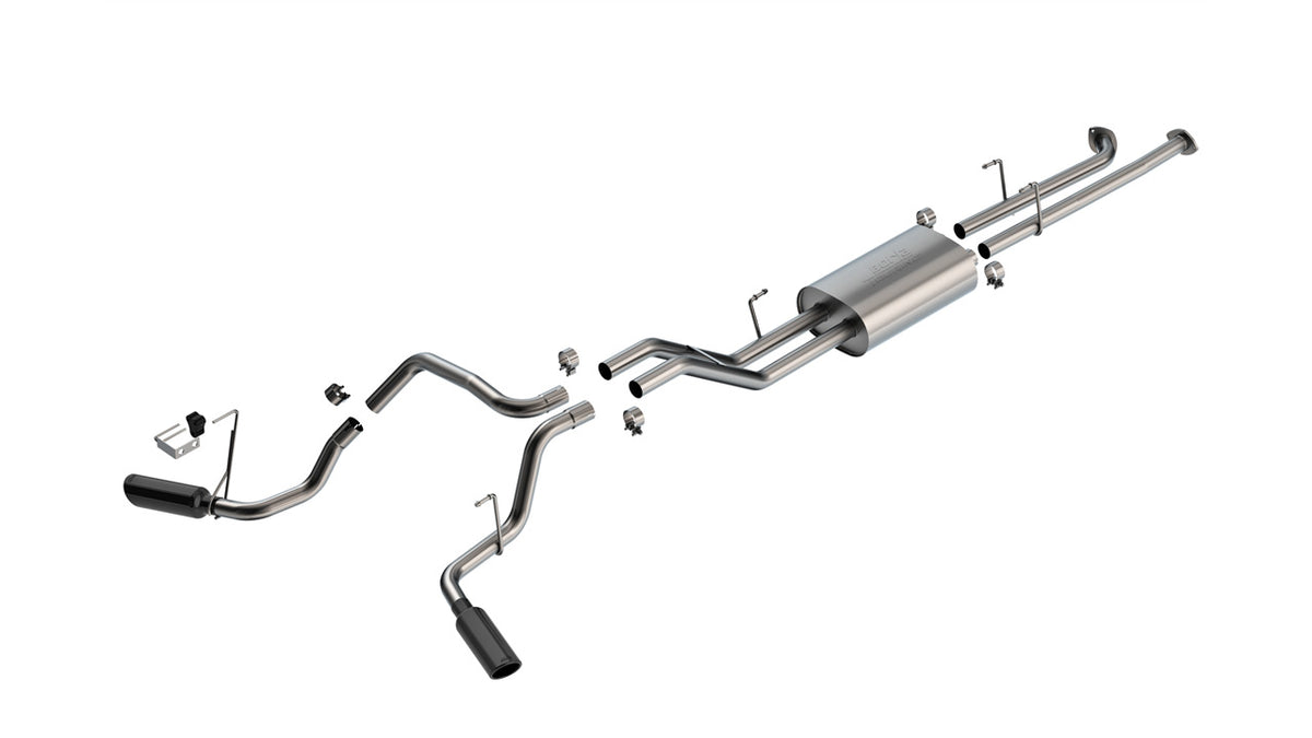 Borla 140238BC Cat-Back Exhaust System Touring with Black Chrome Tips for 2007-2008 Toyota Tundra