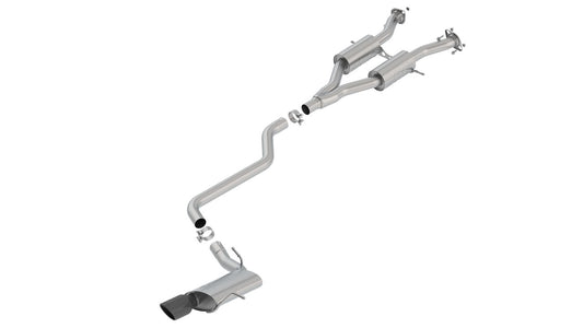 Borla 140748BC Cat-Back Exhaust System S-Type with Black Chrome Tips for 2014-2021 Jeep Grand Cherokee (3.6L V6)