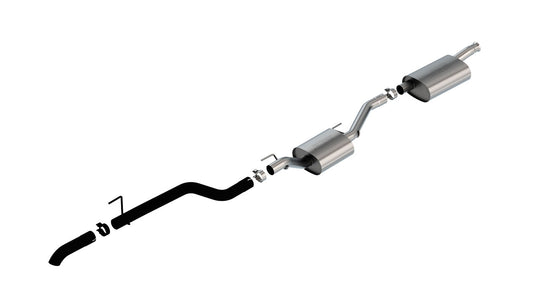 Borla 140808CB Cat-Back Exhaust System Touring with Black Coated Tips for 2020-2026 Jeep Gladiator (3.6L V6)