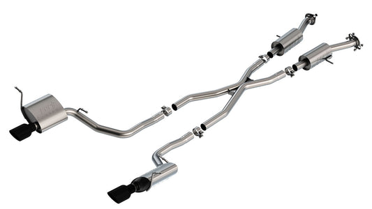Borla 140835BC Cat-Back Exhaust System S-Type with Black Chrome Tips for 2014-2021 Jeep Grand Cherokee (3.6L V6)