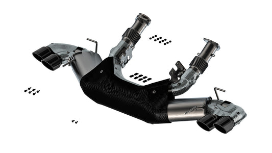 Borla 140840BC Cat-Back Exhaust System S-Type with Black Chrome Tips for 2020-2026 Chevrolet Corvette Stingray (6.2L V8)