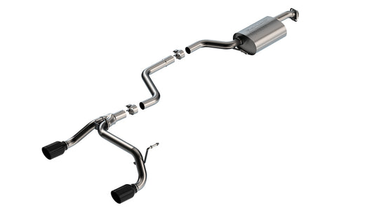 Borla 140923BC Cat-Back Exhaust System S-Type with Black Chrome Tips for 2021-2025 Suzuki Jimny (1.4L)