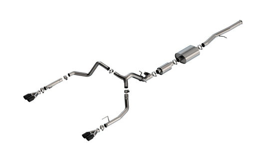 Borla 140994BC Cat-Back Exhaust System S-Type with Black Chrome Tips for 2024-2026 Chevrolet Silverado 1500 / GMC Sierra 1500 (6.2L V8)