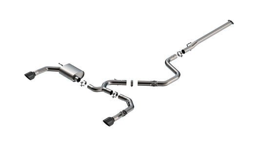 Borla 141019BC Cat-Back Exhaust System ATAK with Black Chrome Tips for 2024-2026 Hyundai Elantra N (2.0L)