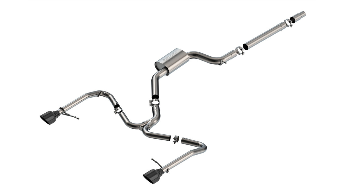 Borla 141033BC Cat-Back Exhaust System S-Type with Black Chrome Tips for 2022-2026 Volkswagen Jetta GLI