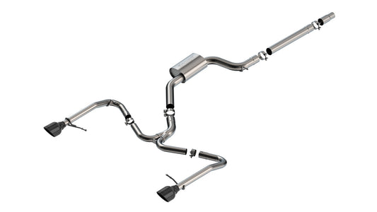 Borla 141033BC Cat-Back Exhaust System S-Type with Black Chrome Tips for 2022-2026 Volkswagen Jetta GLI