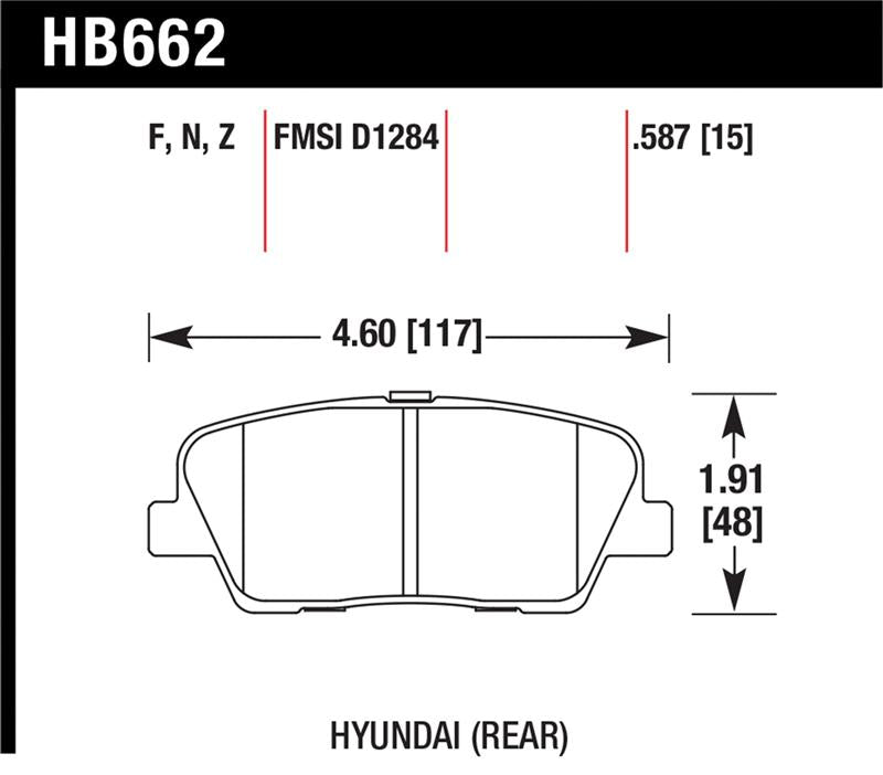 Hawk Performance HB662N.587 HP Plus Crossover Street/Motorsport Brake Pads