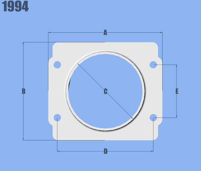 Vibrant MAF Sensor Adapter Plate for Subaru applications use w/3in Inlet I.D.