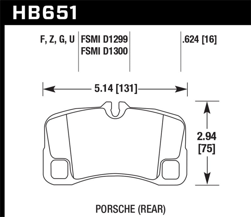 Hawk Performance HB651D.624 ER-1 Motorsport Brake Pads