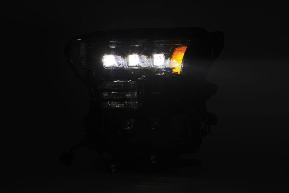 AlphaRex 880151 17-20 Ford Raptor NOVA LED Projector Headlights Plank Style Chrome with Activation Light Sequential Signal