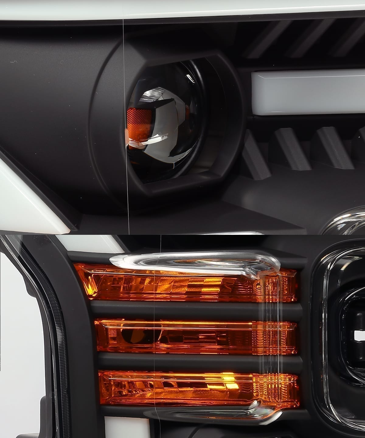 AlphaRex 880156 15-17 Ford F-150 PRO-Series Projector Headlights Plank Style Black with Activation Light/Sequential Signal