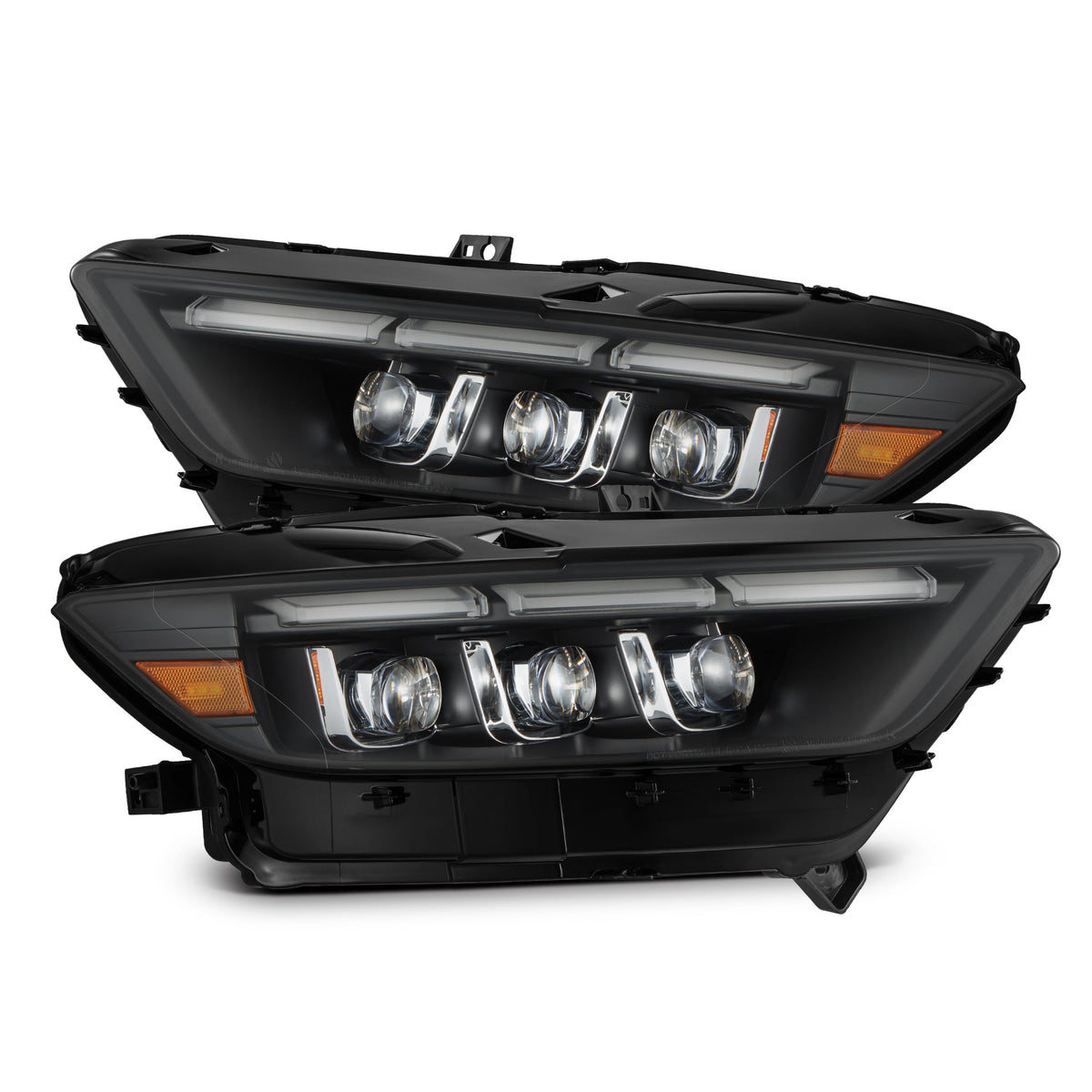 AlphaRex 880262 15-17 Ford Mustang NOVA LED Projector Headlights Black with Activation Light/Sequential Signal/Switch DRL