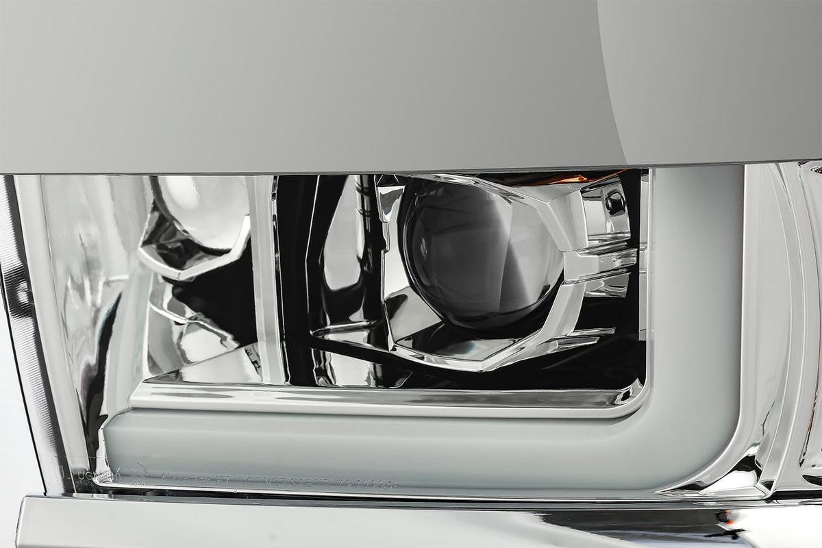 AlphaRex 880099 15-19 Chevrolet Silverado 2500/3500 LUXX-Series Projector Headlights Chrome with Activation Sequential Signal & DRL