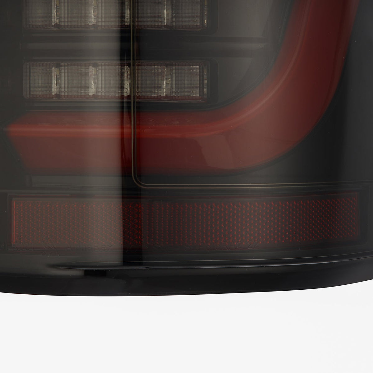 AlphaRex 652050 15-20 Ford F-150 Luxx LED Tail Lights (Pair) Black/Red (Not For Blind Spot Sensor Models)