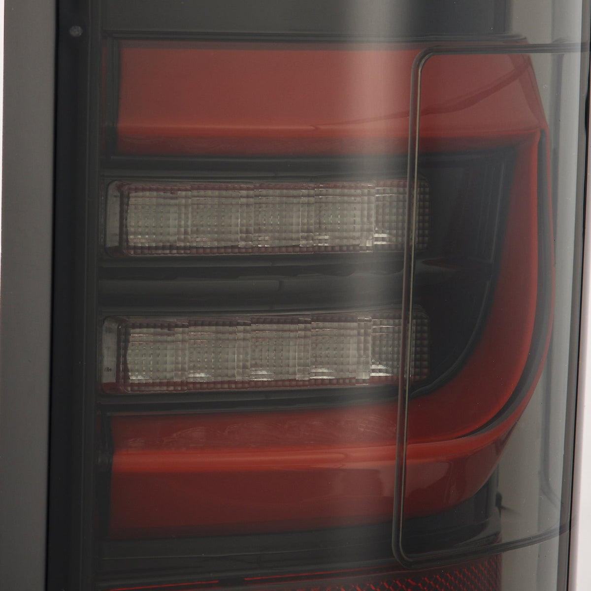 AlphaRex 652050 15-20 Ford F-150 Luxx LED Tail Lights (Pair) Black/Red (Not For Blind Spot Sensor Models)