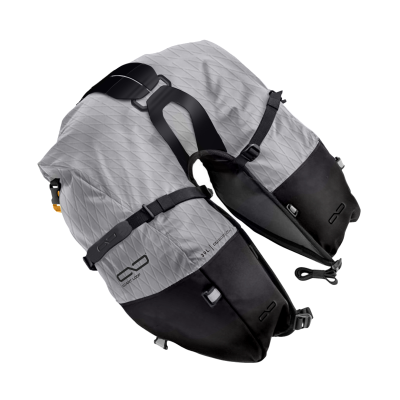 Giant Loop CSB25-G Coyote Saddlebag 39L Gray Motorcycle