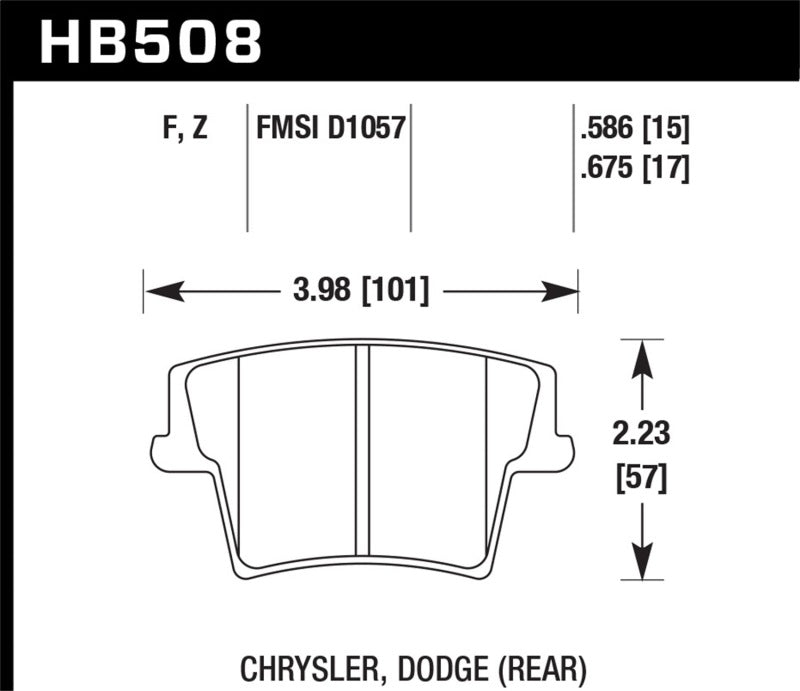 Hawk Performance HB508F.586 HPS Performance Street Brake Pads
