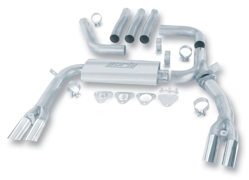 Borla 14888 84-92 Chevrolet Camaro / Pontiac Trans Am 5.0L/5.7L V8 3in Adj SS Cat-Back Exhaust w/ Adapters - #14888