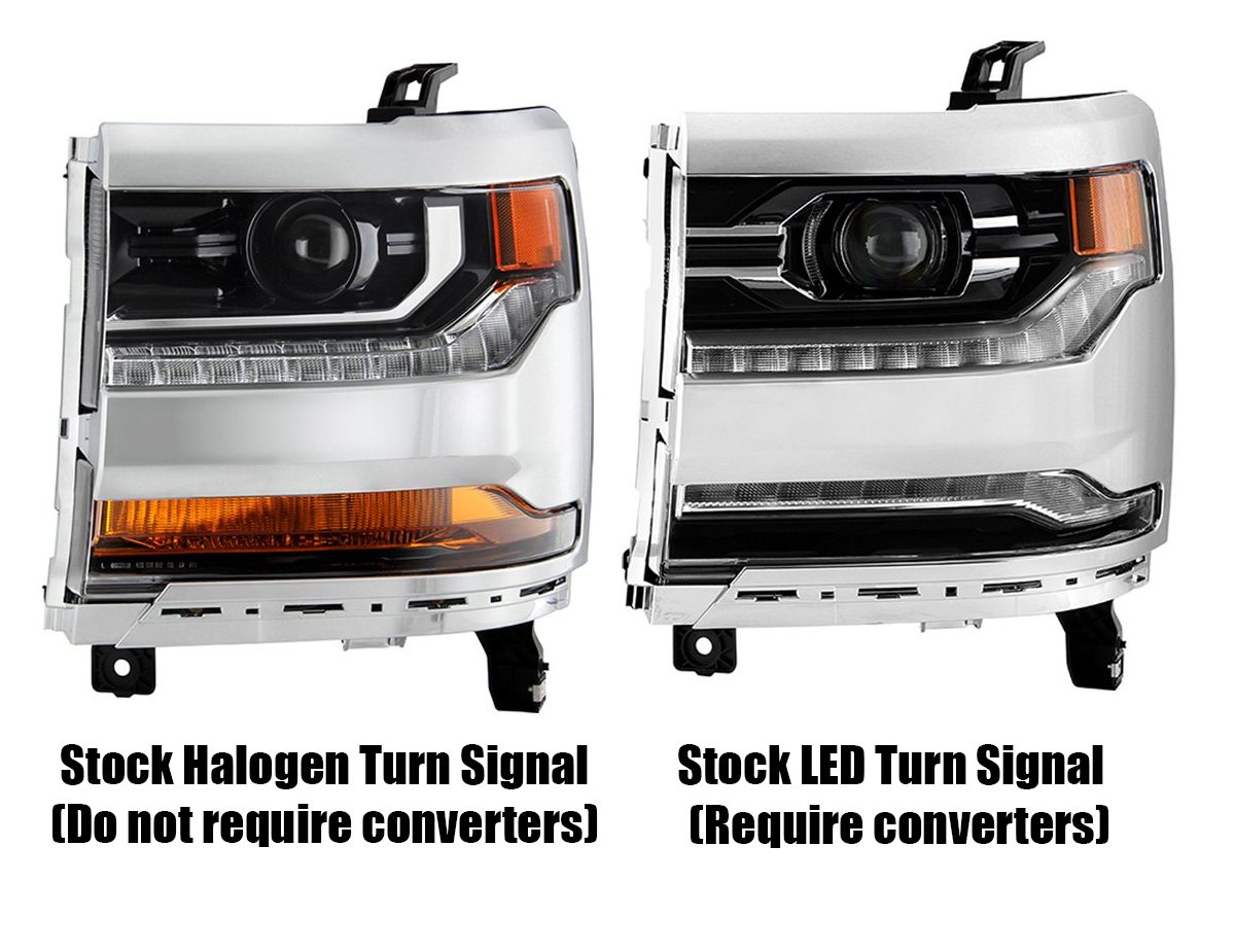 AlphaRex 880235 16-18 Chevrolet 1500 HD LUXX LED Projector Headlights Chrome with Sequential Activation Light / Sequential Signal (Req PN 810023)
