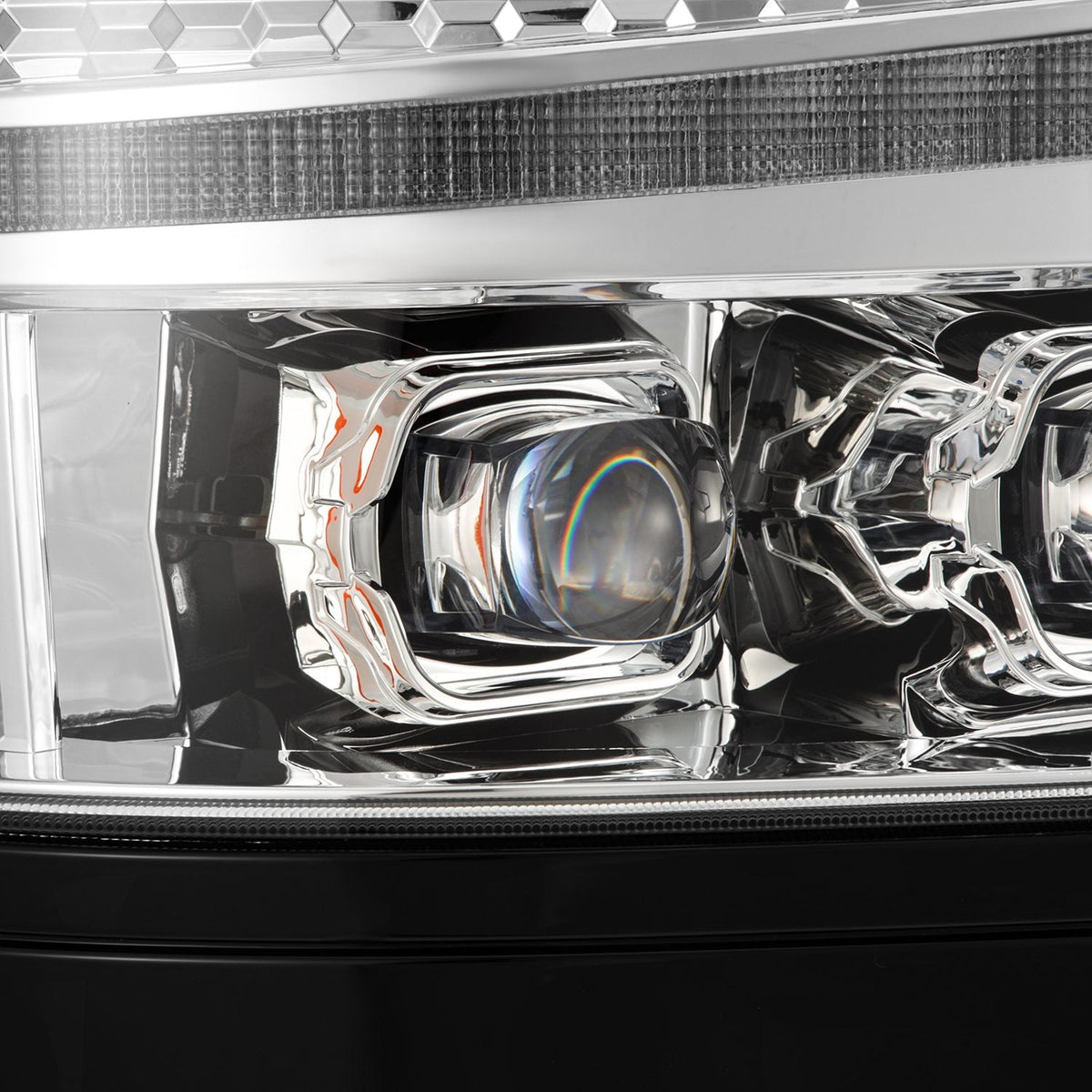 AlphaRex 880238 16-18 Chevrolet 1500 HD NOVA-Series LED Projector Headlights Chrome with Activation Light/Sequential Signal & DRL(Req 810023)