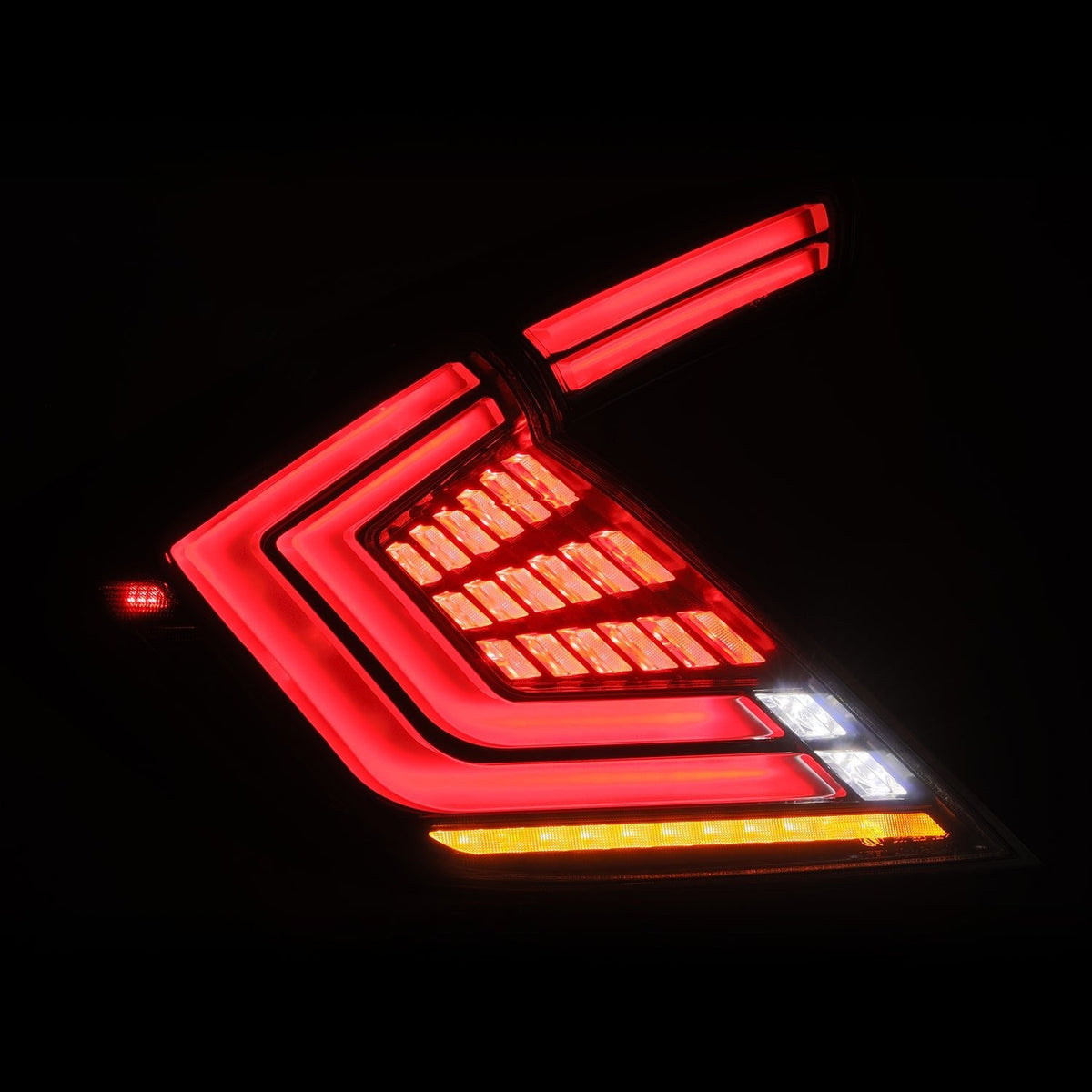 AlphaRex 676010 16-21 Honda Civic Hatchback / Type-R FK8 Nova-Series LED Tail Lights - Black Smoke