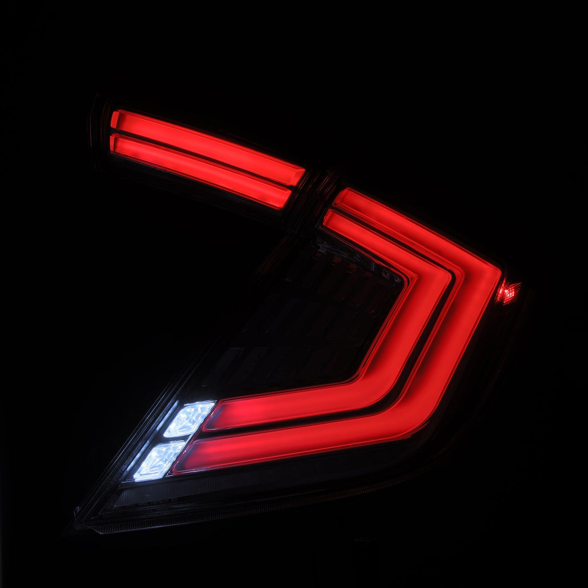AlphaRex 676030 16-21 Honda Civic Hatchback / Type-R FK8 Nova-Series LED Tail Lights (Pair) - Clear
