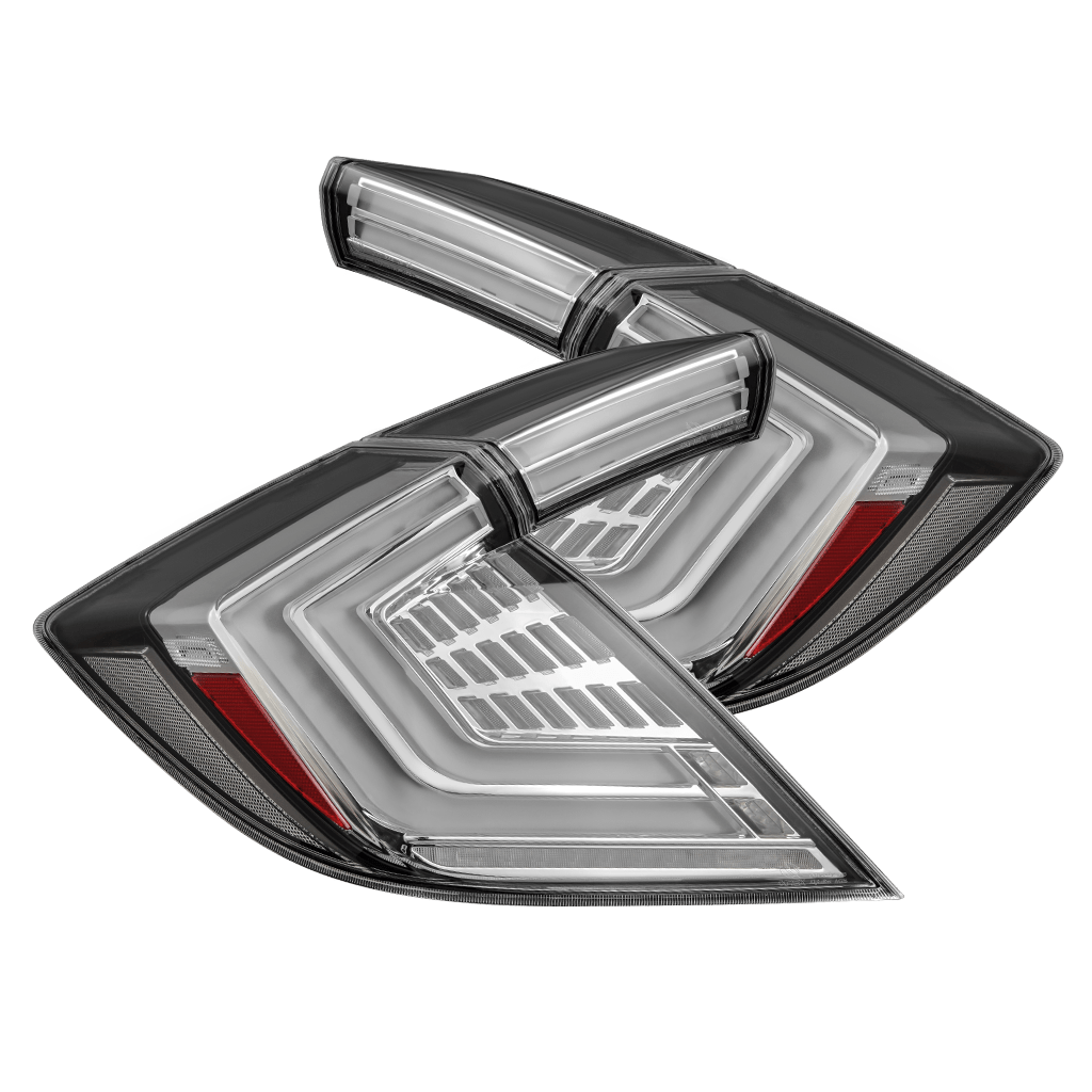 AlphaRex 676030 16-21 Honda Civic Hatchback / Type-R FK8 Nova-Series LED Tail Lights (Pair) - Clear