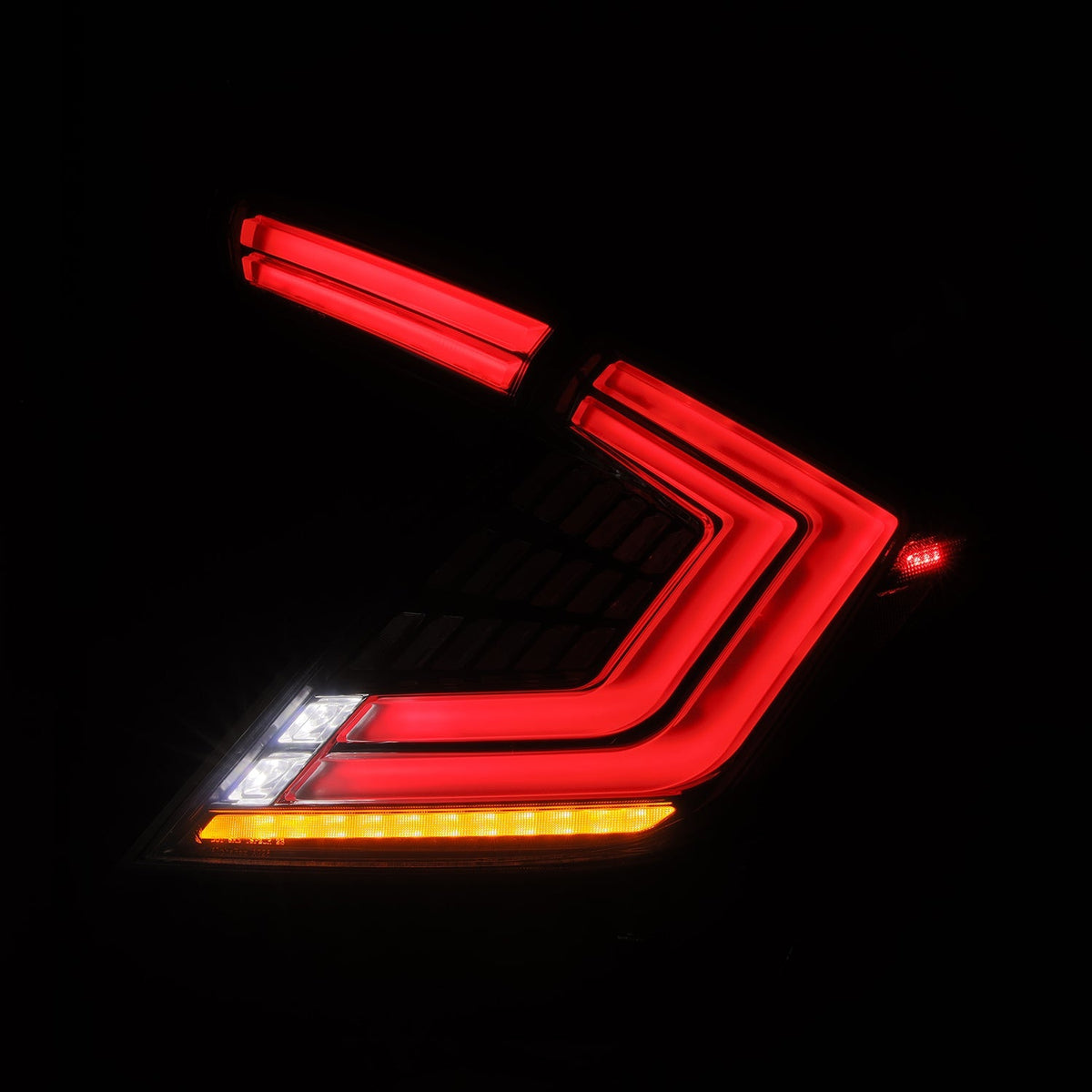 AlphaRex 676040 16-21 Honda Civic Hatchback / Type-R FK8 Nova-Series LED Tail Lights - Clear Smoke