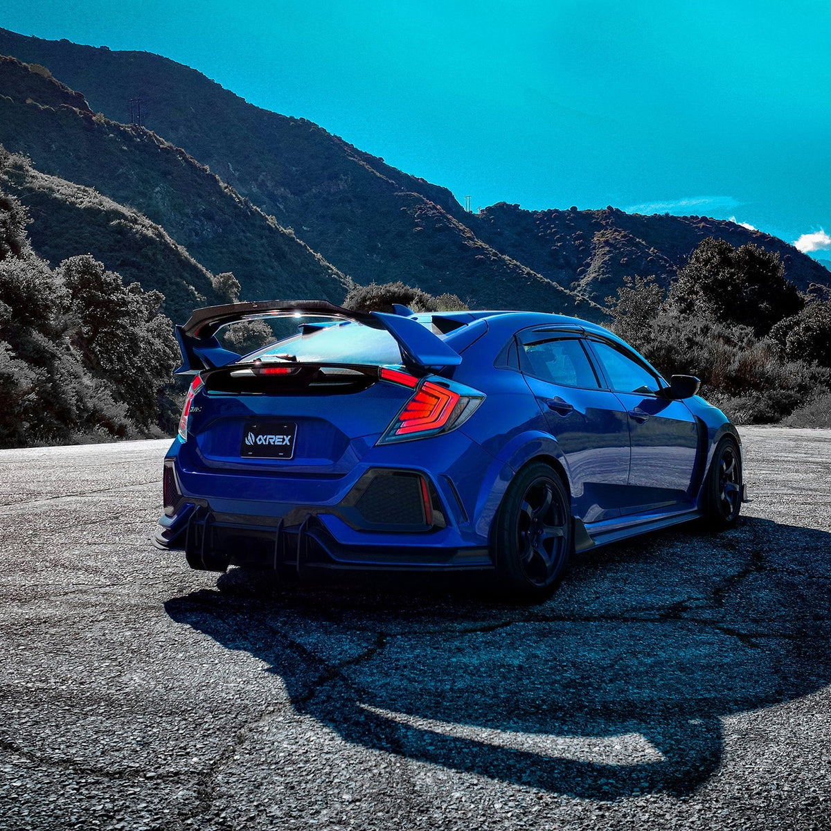 AlphaRex 676040 16-21 Honda Civic Hatchback / Type-R FK8 Nova-Series LED Tail Lights - Clear Smoke