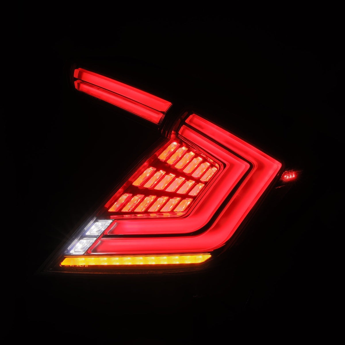 AlphaRex 676040 16-21 Honda Civic Hatchback / Type-R FK8 Nova-Series LED Tail Lights - Clear Smoke