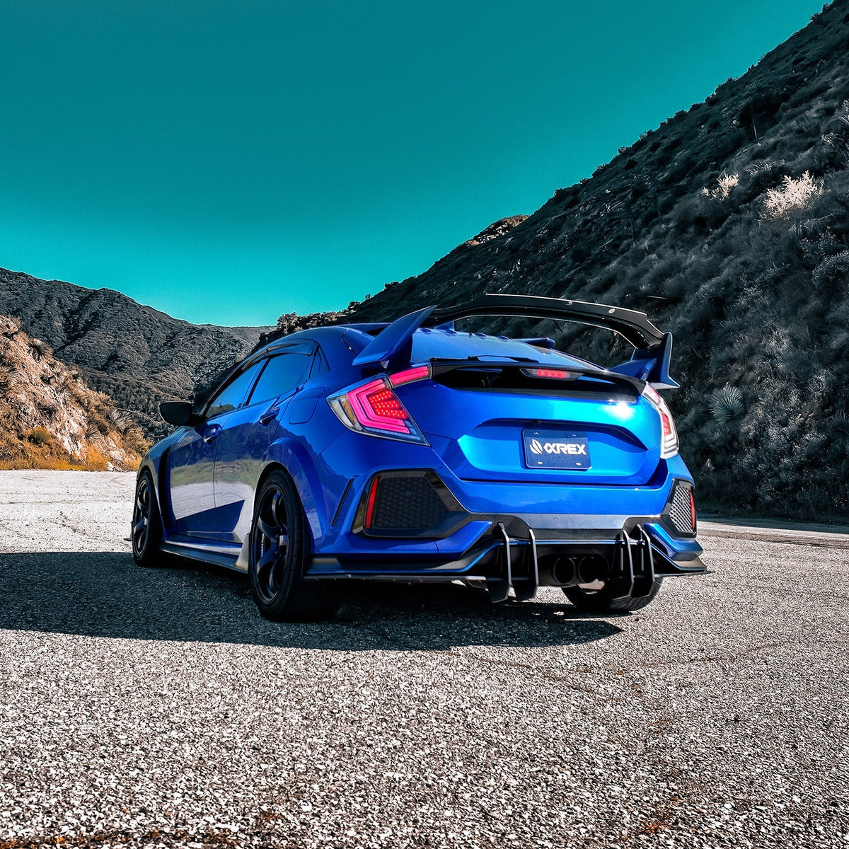 AlphaRex 676040 16-21 Honda Civic Hatchback / Type-R FK8 Nova-Series LED Tail Lights - Clear Smoke