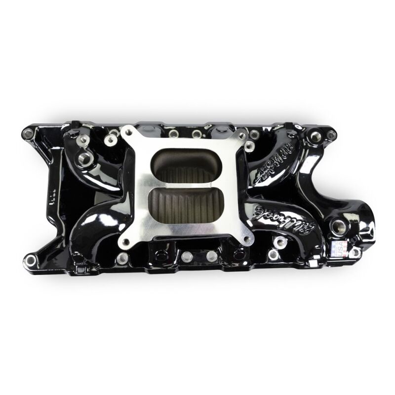 Edelbrock 7521-BP RPM Air-Gap Intake Manifold for Small-Block Ford - Black Plasma Finish