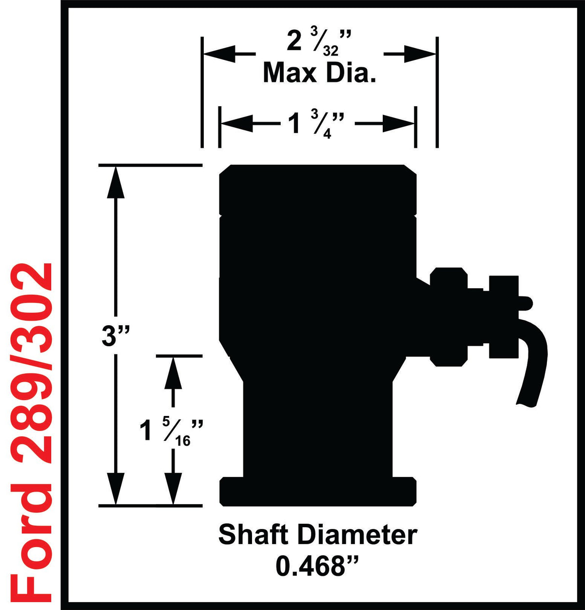 MSD 85221 for Ford 289/302 CAM Sync Plug
