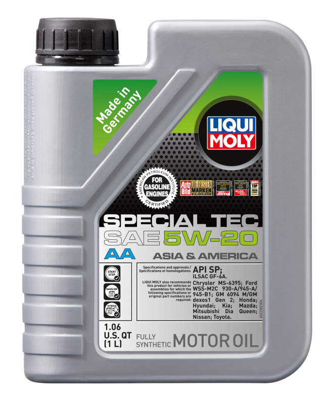 LIQUI MOLY 1L Special Tec AA Motor Oil SAE 5W-20 (2258) - Pack of 6