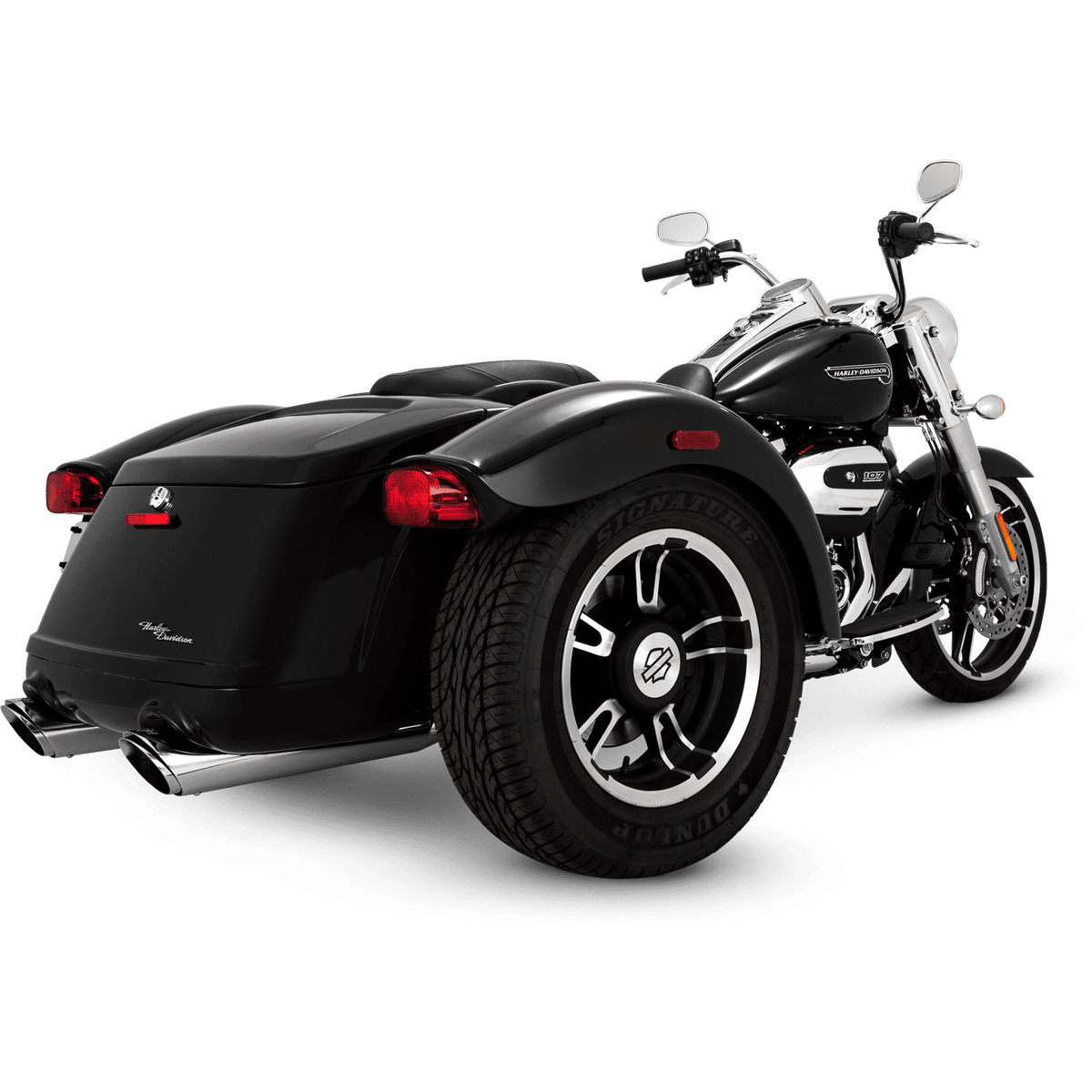 Vance & Hines 16796 Twin Slash Slip-Ons Chrome for 2017-2025 Harley-Davidson Touring/Trike